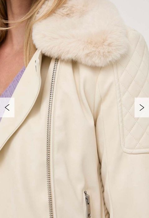 Кожено зимно яке Guess XS