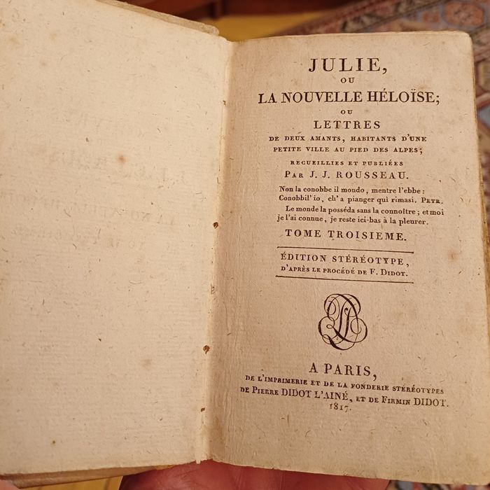 Carte veche de colecție - Oevres de J.Jacq. Rousseau, 1817