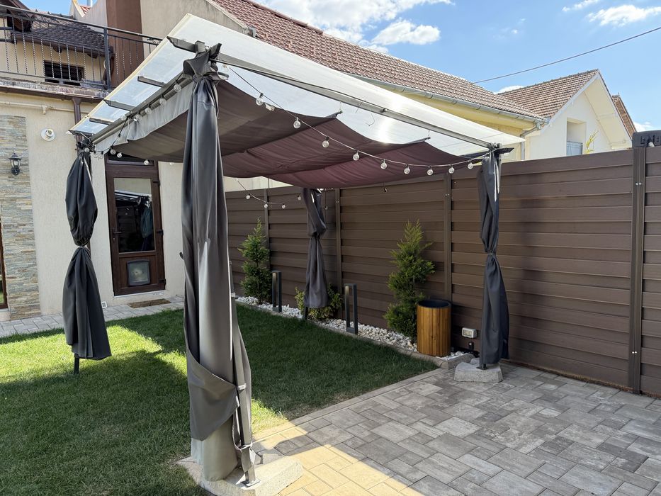 Pergola cu draperii 2,90 x 2,90