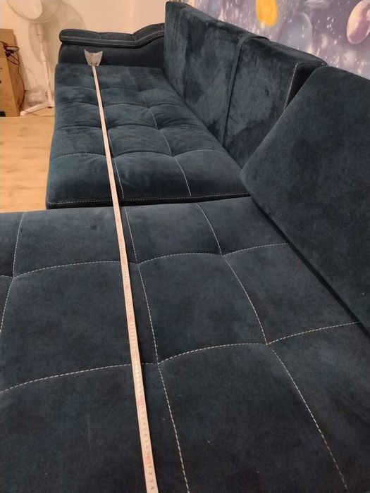 Диван угловой синий