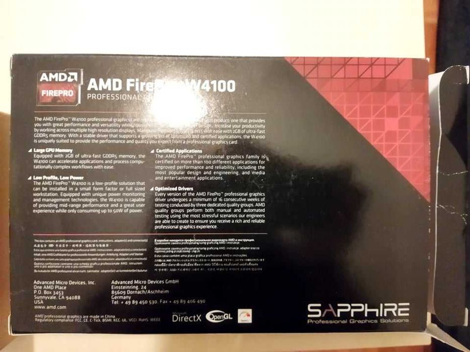 OFERTA Placa video Sapphire AMD FirePro W4100 2GB DDR5 128Bit prof.