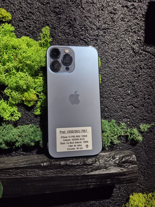 iPhone 13 Pro Max 128gb Sierra Blue Neverlocked Bat 100%/Fact+Garantie