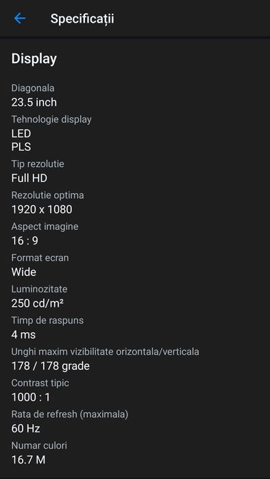 Monitor Gaming LED PLS Samsung 23.5", Full HD, HDMI, FreeSync, Game Mode, Flicker Free, Slim, Negru, LS24F354FHU