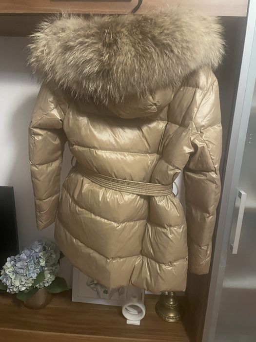 Geaca cu puf si blana naturala