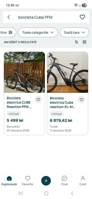 Vând Bicicletă Electrică MTB Cube Reaction Hybrid Performance | 2280 k