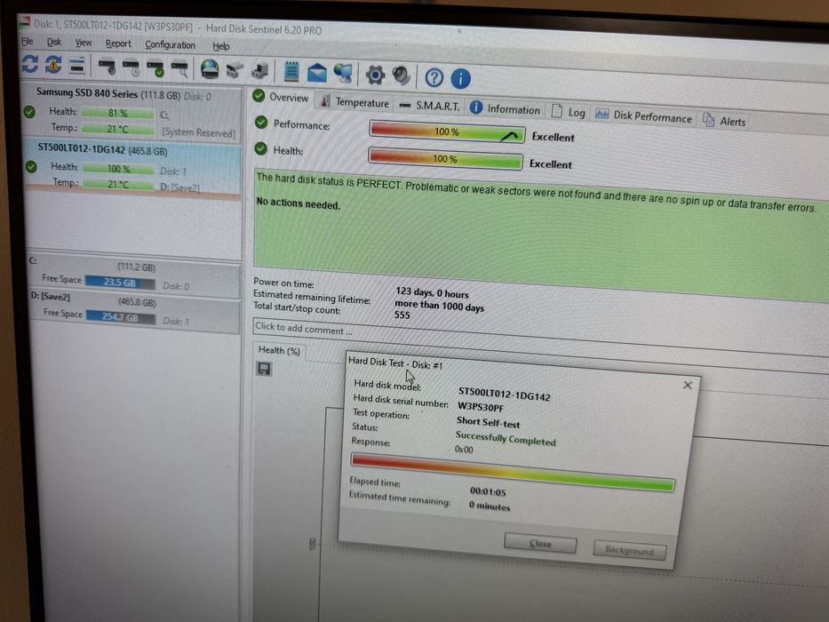 Lot 2 bucati hard disk laptop de 500gb, stare perfecta