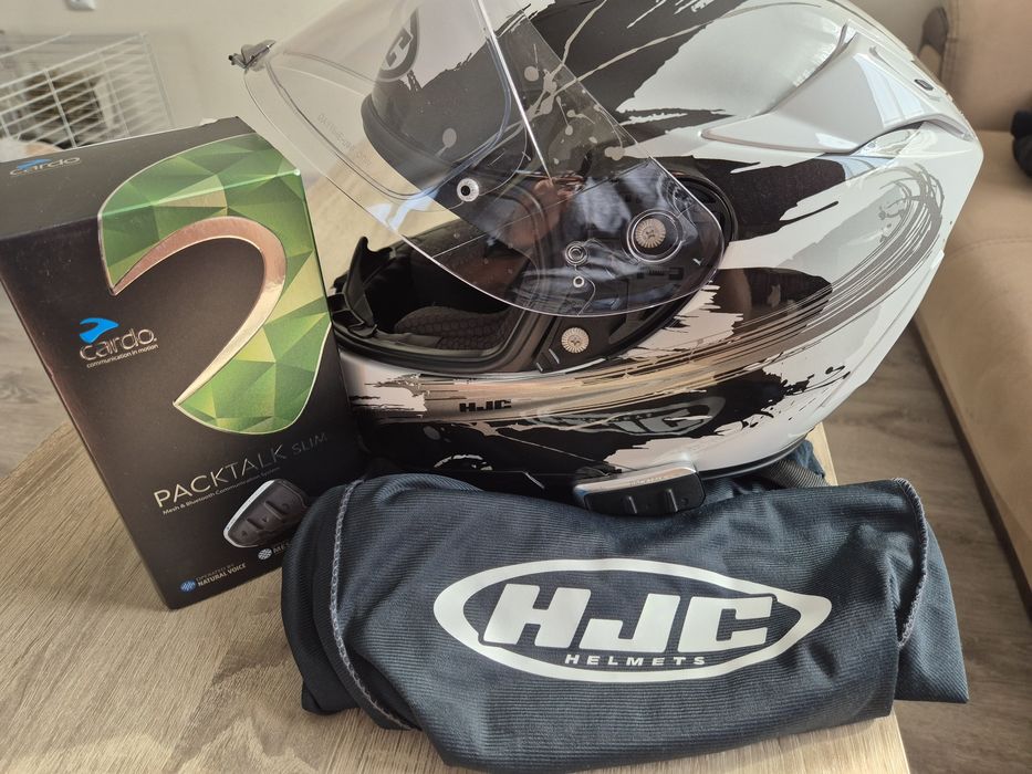 HJC RPHA 70 каска + Cardo Packtalk Slim JBL интерком – като нова