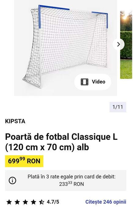 Vand poarta de fotball Kipsta.