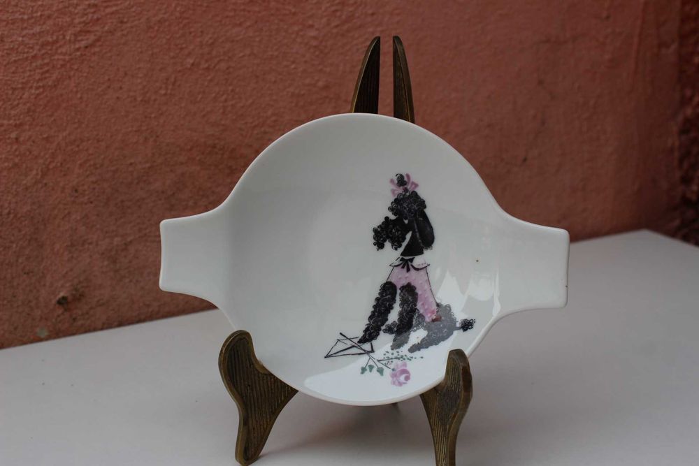 Bol portelan ROSENTHAL Poodle, A. KLUTE Handmalerei