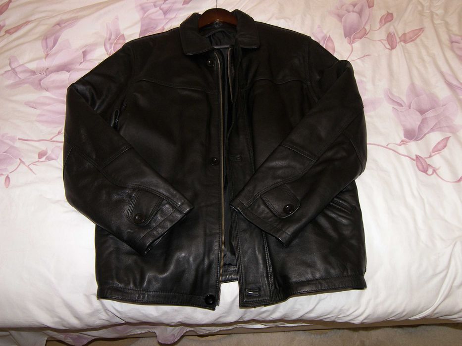 Haina barbati din piele XXL