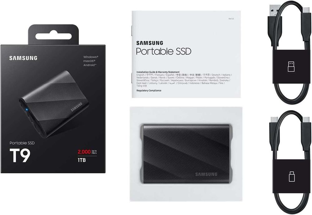 Samsung T9 2TB Новые в упаковке. Made in Vetnam.