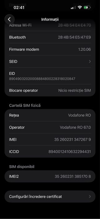 Vând iPhone 17 PRO MAX 256 gb