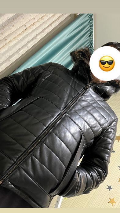 Дубленка кожа енот Турция