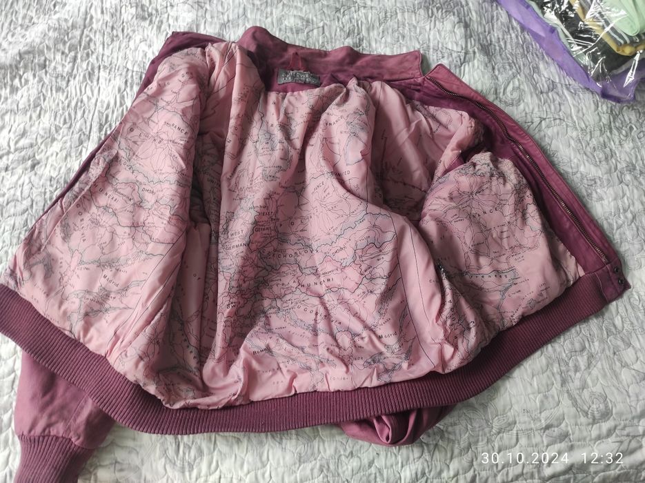 Натуральная кожаная куртка б/у