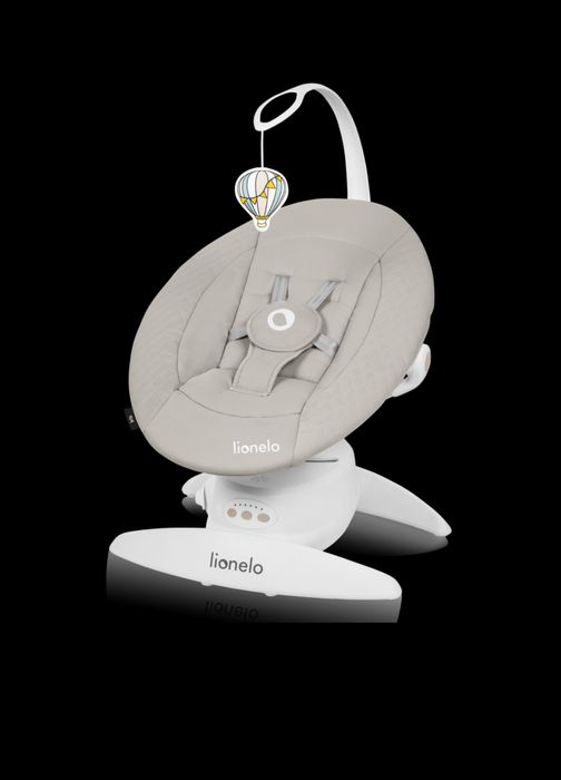 Balansoar pentru copii Lionelo Iris 2 in 1, cu rotire 360°, Beige Sand