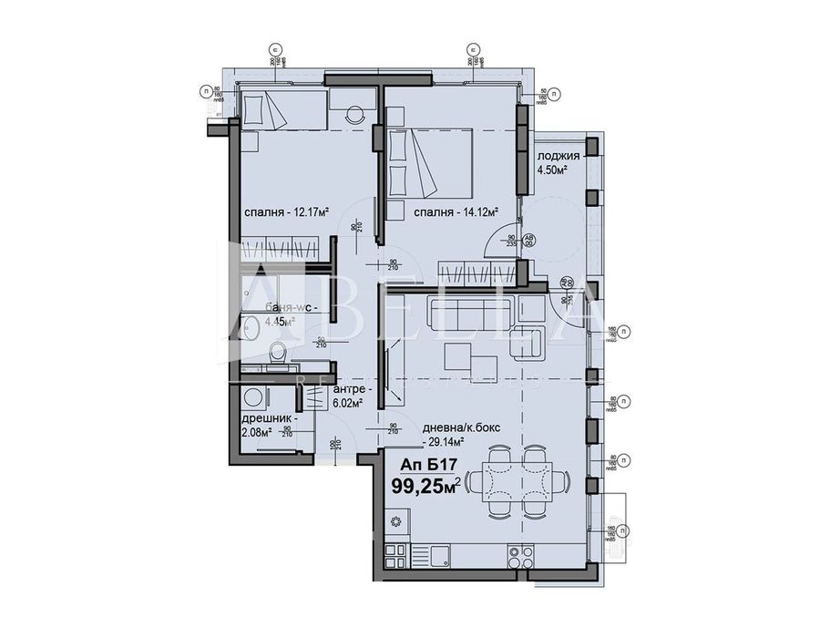 Продава се Тристаен апартамент в София, Люлин 5 - 99 кв.м за 885 €/кв.м - Снимка #1