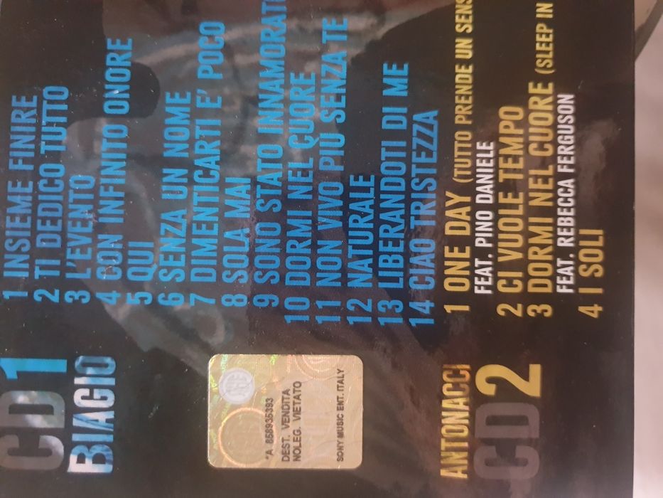 Диск Biagio Antonacci