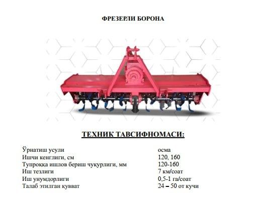 Фрезалар шесторнали хамма размердан бор