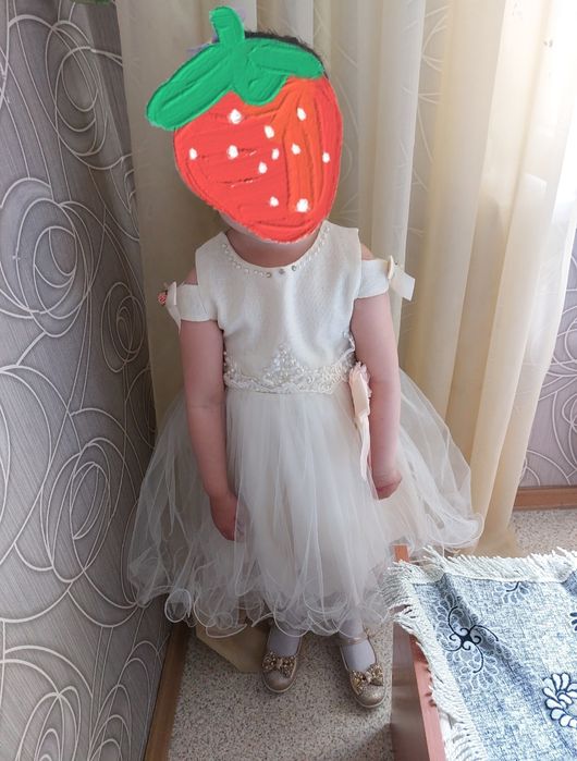 Пышное нарядное платье для девочки +туфельки