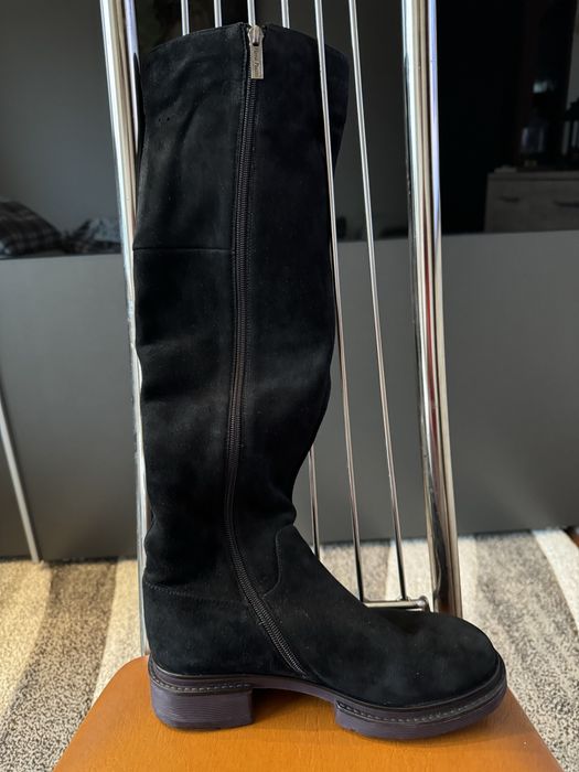 Cizme Flavia Passini negre piele intoarsa