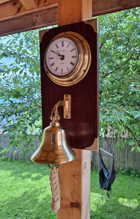 ‼️Ceas nautic cu clopot de alamă Wm. Widdop Est. 1883‼️