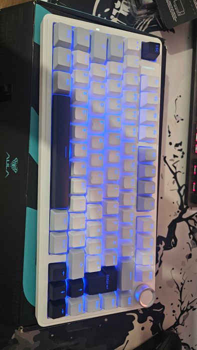 Tastatura Mecanica Epomaker Aula F75, hot swappable, conectare prin cablu, wireless sau blootooth