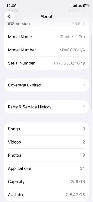Iphone 11pro 256