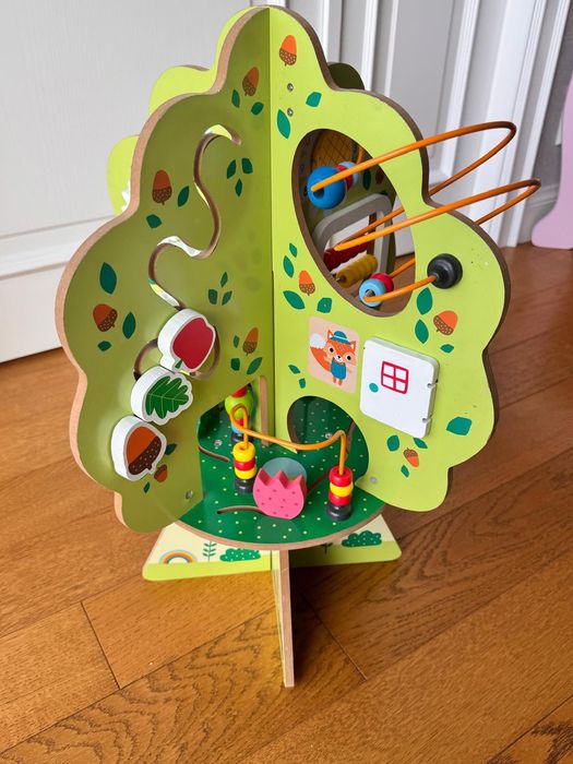 Copac activitati Montessori "My Wooden Activity Tree"