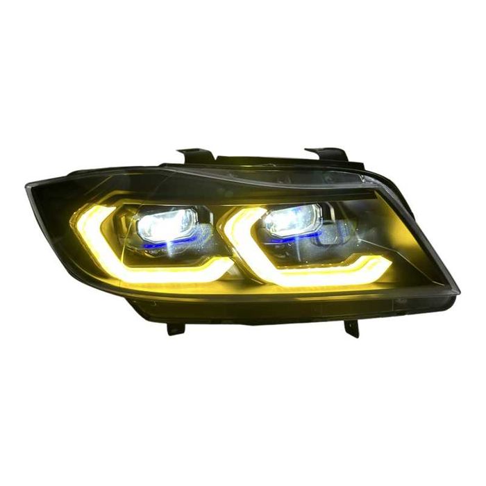 Faruri Full LED BMW Seria 3 E90 E91 DRL Alb/Galben Plug&Play GARANTIE