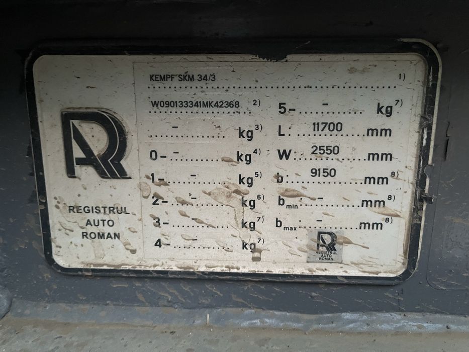Semiremorca KEMPF SKM 34/3 fier / cereale