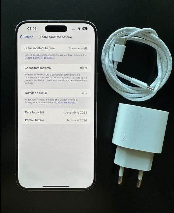 Iphone 15 pro max white 256 gb