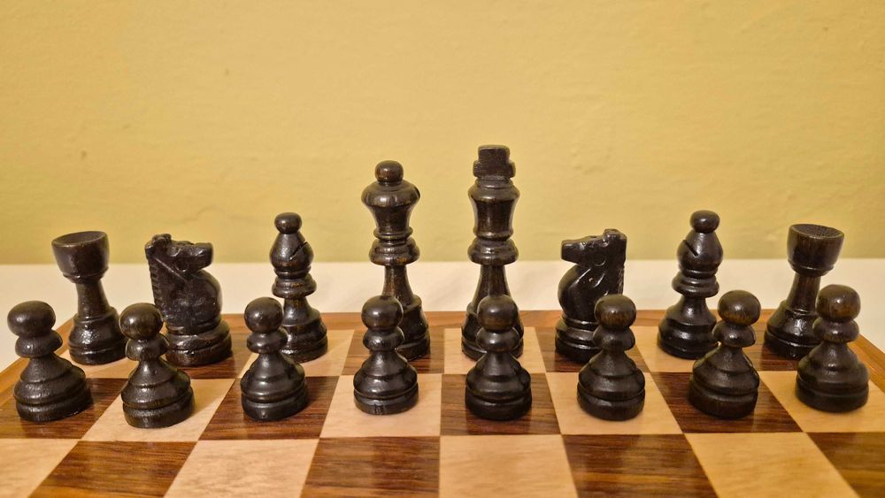 Set tabla joc sah Pavilion Nr 14 retro vintage colectie lemn calitate