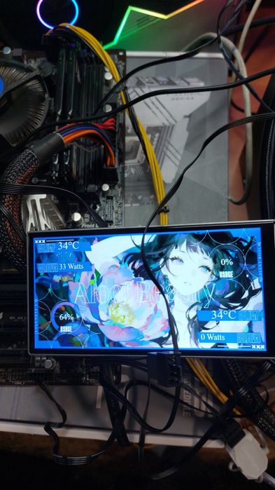 Cooler procesor lichid watercooling multi socket cu display mare 5.5 inch magnetic 360 mm negru,Proflow 360 argb socket 1700,AM5 ,etc.