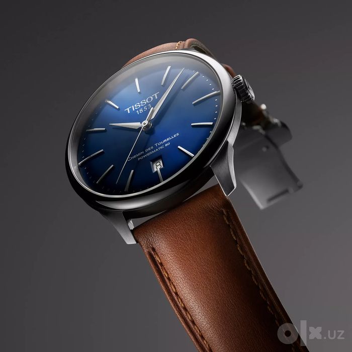 Tissot Chemin des Tourelles 39mm Blue Dial Leather Strap