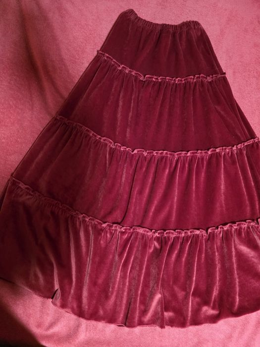 Fustă lungă catifea m