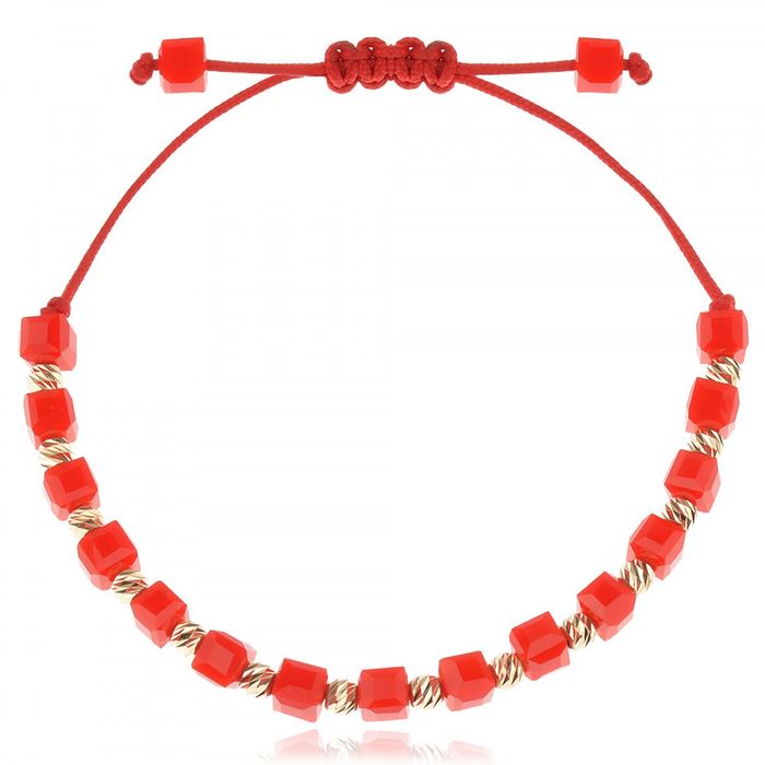 Гривни на конец със златни топчета и мъниста