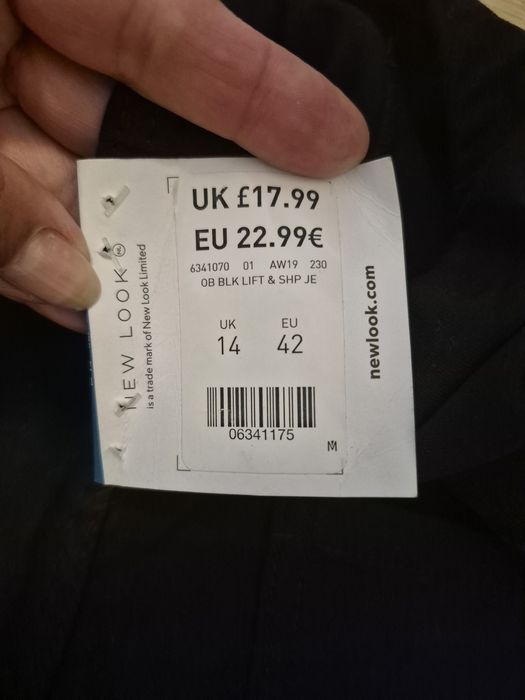 Нови черни джегингс за бременни New Look (размер UK 14/EU 42) + ПОДАРЪК клин