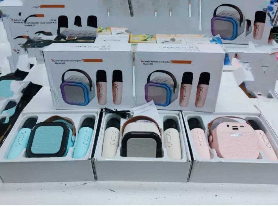 Караоке колонка и 2 микрофона для детей