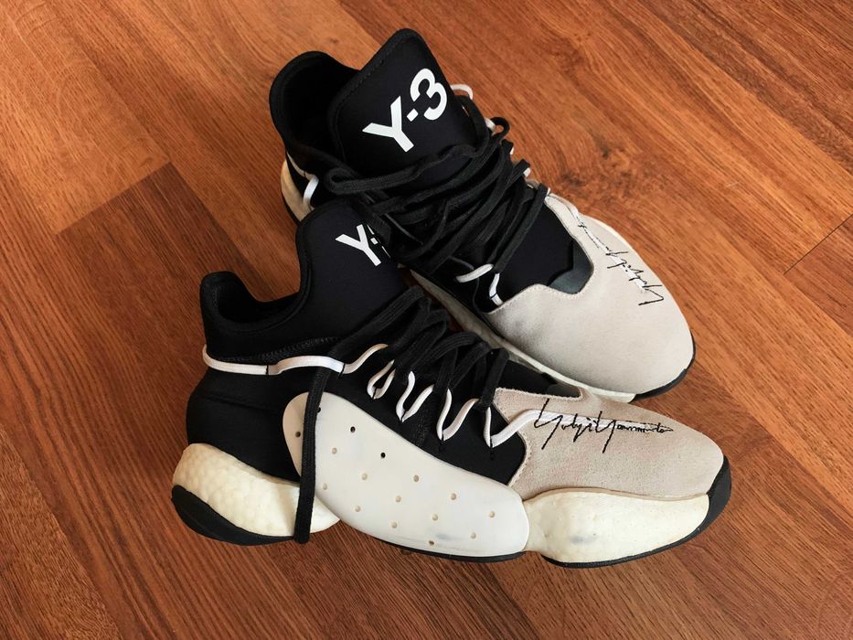 Adidas Y3 BYW Bball "White/Black" by YOHJI_Marime 44_ ORIGINALI