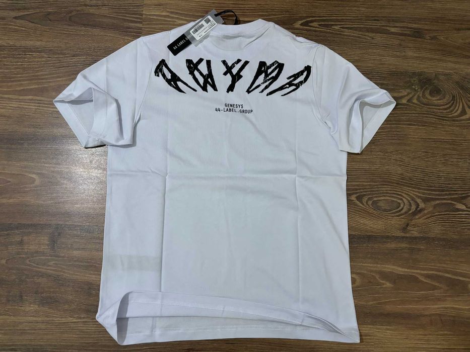 Оригинална Мъжка тениска 44 Group Label Regular Fit Черна/Бяла