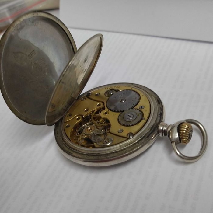 ZENITH джобен часовник, сребро/Silver 0,800, работещ, много рядък