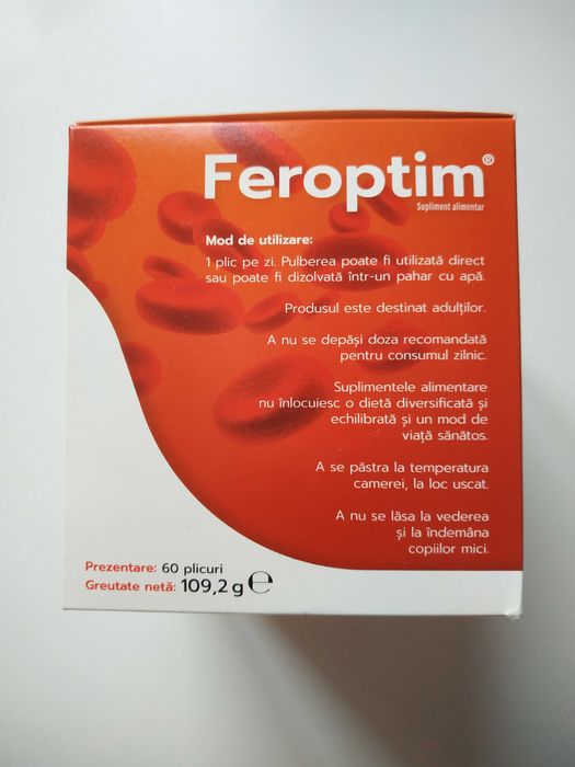 Feroptim, 60 plicuri, Zdrovit supliment alimentar