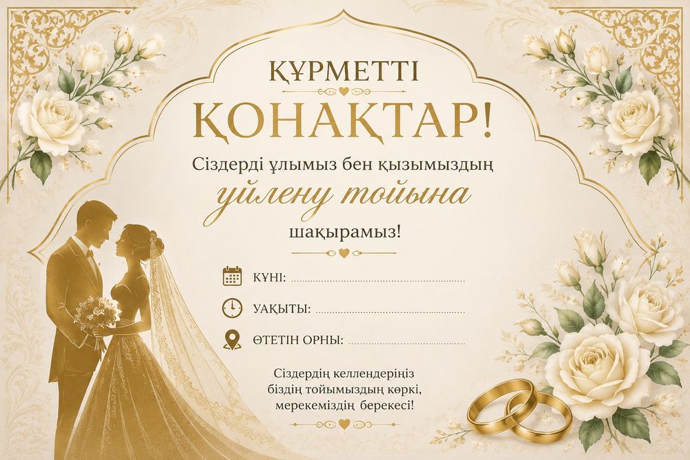 Тойға шакырту 1000 ак тг