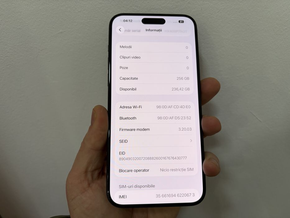 Iphone 15 Pro Max, 256 gb, Black Titanium