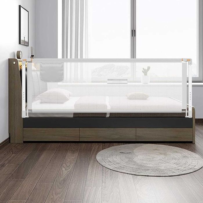 Bariera protectie pat copii 180 sau 200 cm retractabila siguranta bebelusi anti cadere pat - LIVRARE GRATUITA !
