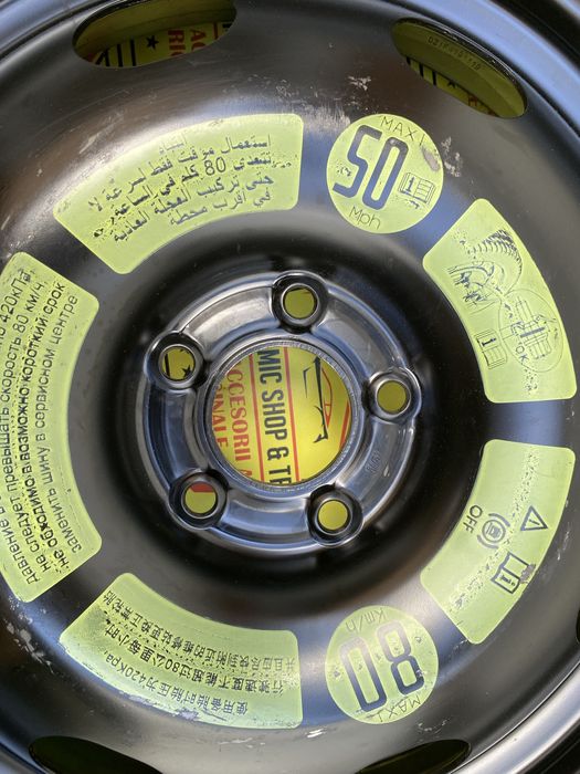 Roata rezerva slim originală Peugeot 508 3008 5008 135/80/18 5x108