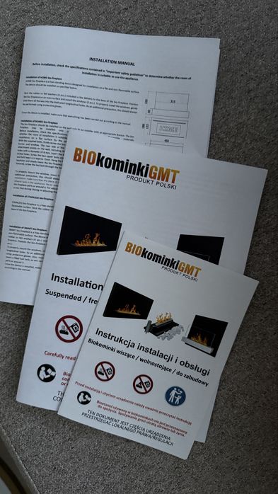 Свободностояща биокамина от неръждаема стомана с черен гланцов финиш“