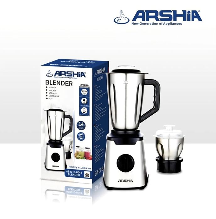 Металлический Блендер кофемолка 2в1 Blender sok kofemolka Arshia 600wt