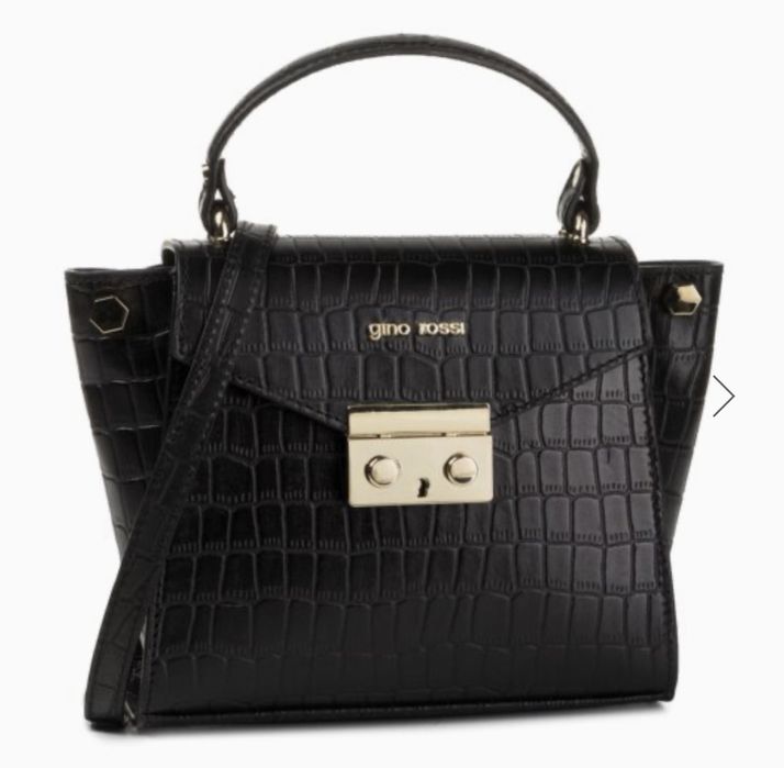 Малка Черна Чанта Gino Rossi естествена кожа