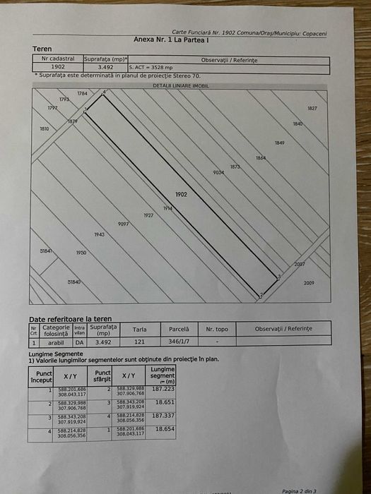 Teren intravilan 3492m2-în Jud. Ilfov, Com. Copăceni, Str. Nucului